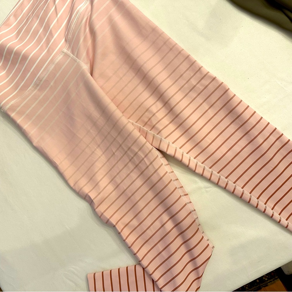 DYI Pink Striped Leggings, Size Small